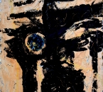 SANS TITRE - HUILE ET VERRE SUR TOILE - 73x54 - 1996.JPG