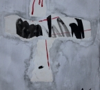 Sans titre - Acrylique, collage et encre sur toile - 30x24 - 1996.JPG