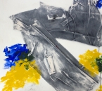Peinture No 180 - Acrylique, pigments et tissus sur toile - 120x120 - 2019.jpg