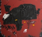 Peinture No 199 - Acrylique, tissus et ficelles sur toile - 150x150 - 07-20.jpg