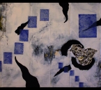 Sans titre - Acrylique Et Collage Sur Carton contrecollé sur panneau bois - 187x123 - 2000.jpg