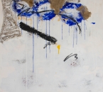 Peinture No 119 ( Les larmes du ciel) - Technique mixte sur toile - 100x80 - 09-2015.jpg