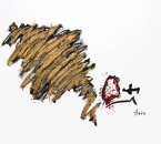 Sans titre - Acrylique, huile et crayon sur papier 106 - 50x70 - 2014- Collection VIASANTE Mutuelle AG2R Carcassonne.JPG
