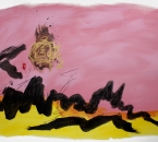 Sans titre - Encre, acrylique, pigment, brou de noix, huile et crayon sur papier 124 - 105x74,5 - 2014.JPG