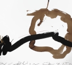 Sans titre - Encre, brou de noix, huile et crayon sur papier 123 - 105x74,5 - 2014.JPG