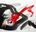 Sans titre - Encre, crayon, huile, pigment et collage sur papier 112 - 76x56 - 2014.JPG