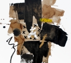 Sans titre - Pigments, brou de noix,huile et crayon sur papier 137 - 50x65 - 2014.JPG