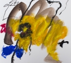 Sans titre - Serie Bees - Acrylique, huile et crayon sur papier - 260 - 35x35 - 2018.jpg