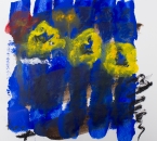 Sans titre - Serie Bees - Acrylique, huile et crayon sur papier - 261 - 35x35 - 2018.jpg