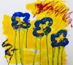 Sans titre - Serie Bees - Acrylique, huile et crayon sur papier - 264 - 35x35 - 2018.jpg