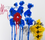 Sans titre - Serie Bees - Acrylique, huile et crayon sur papier - 267 - 35x35 - 2018.jpg