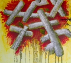 Peinture No 270 - Série Partitions picturale - Influence-s 9 - Echos 2 - Acrylique sur toile- 100x100 - 2025.JPG