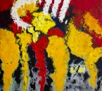 Peinture No 274 - Série Partitions picturale - Influence-s 10 - Lumière des ténèbres- Huile sur toile - 100x100 - 2025.JPG